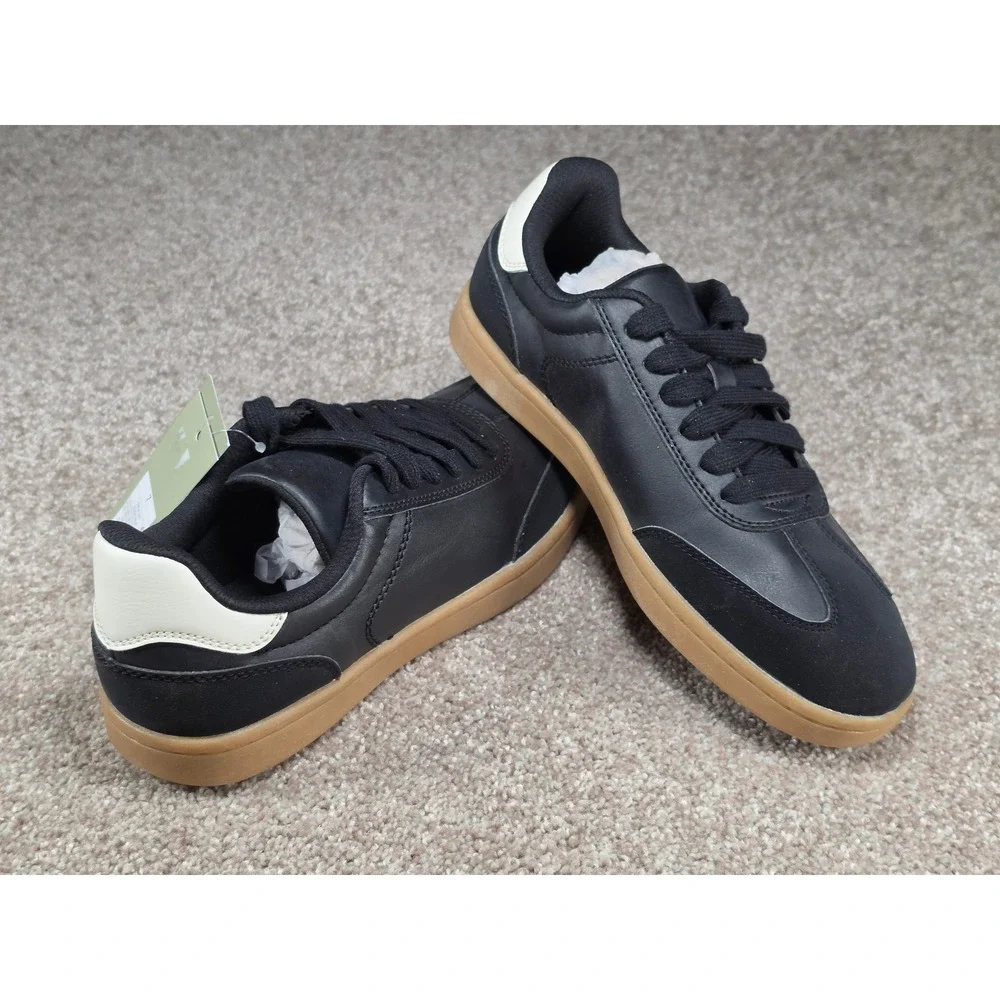 Goodfellow & Co Finlay Mens Black Gum Sole Sneakers Low Top Lace Up Shoes Size 7